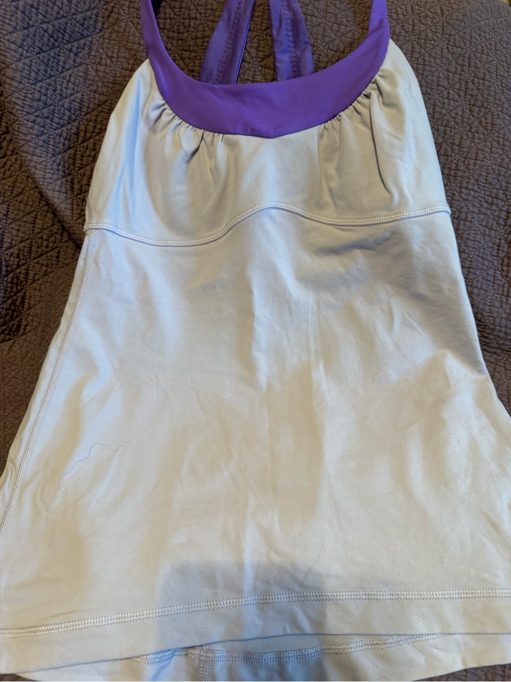Lululemon Purple-Trim Athletic Tank Top